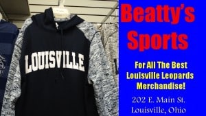 Beatty's Blue Louisville Hoodie Winter 2015 with White Sleeves