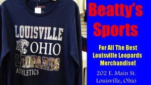 Beatty's Sports Louisville Ohio Leopards Athletics Navy Blue Shirt