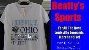 Beatty's Sports Louisville Ohio Leopards Athletics White Shirt