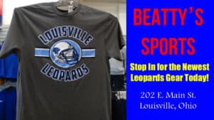 LOUISVILLE LEOPARDS youth lrg T shirt football tradition OHIO kids beat-up  tee