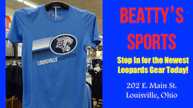Louisville Leopards Blue T-Shirt Fall 2018 - Beatty's Sports