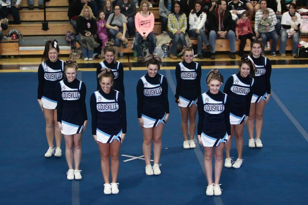 Louisville High School Junior Varsity JV Cheerleading Squad NBC Meet