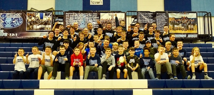 Louisville Leopards Boys Basketball 2018 NBC Champs with Future Generations