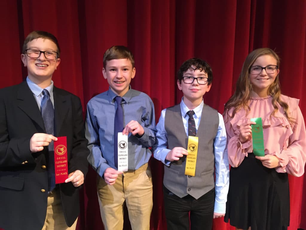 LMS Speech and Debate at Wadsowrth - OHSSL Cleveland District Award Winners