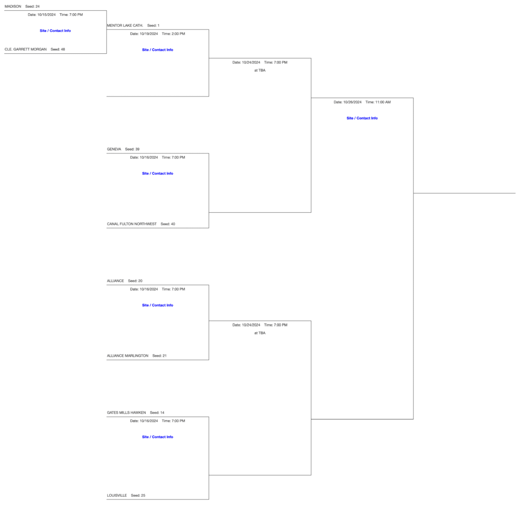 DIII Mayfield Boys Soccer District Tournament Bracket 2024
