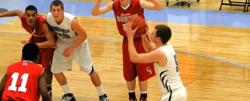 Mike Kelly Canton South at Louisville Boys Varsity Basketball 1-27-2012