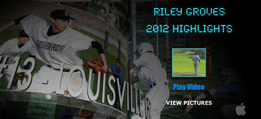 Riley Groves 2012 Baseball Highlights Video DVD