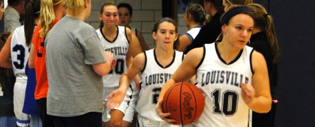 Chandler Rice, Mackenzie Rankin Louisville Lady Leopards Basketball Vs. Lake