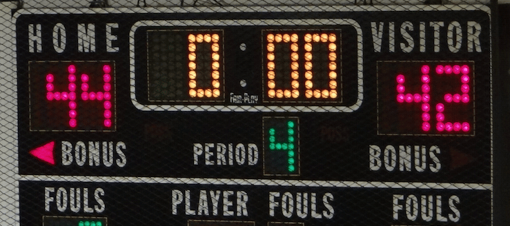 Marlington Dukes Basketball Scoreboard Gym