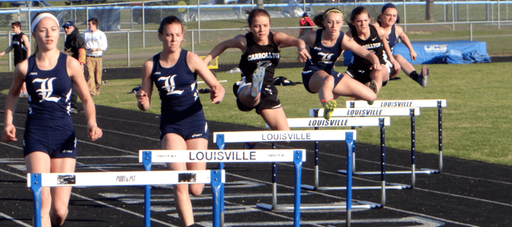 Louisville Leopards Track Hurdles