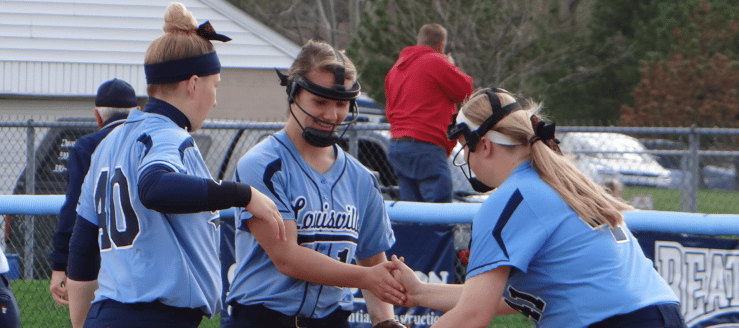 Katie Cozy, Morgan Harris, Emily Cantley Louisville Lady Leopards Softball