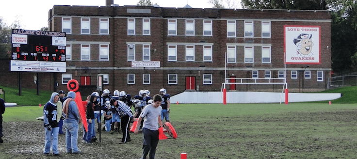 Salem Quakers Football Field, School & Scoreboard