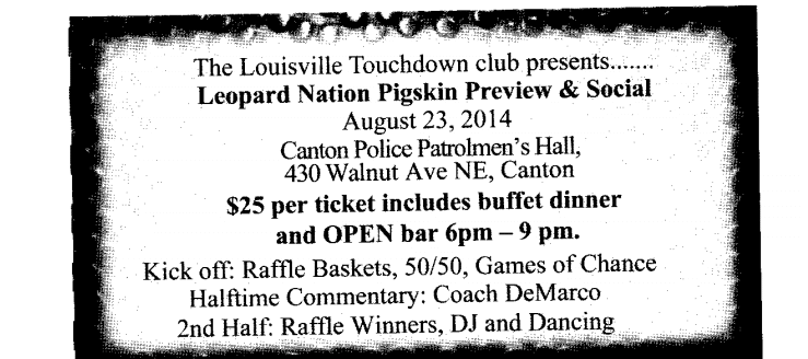 Louisville Leopards Pigskin Preview 2014