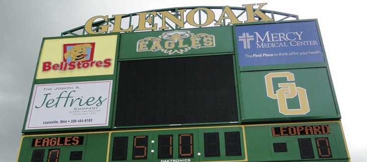 GlenOak Golden Eagles Football Scoreboard