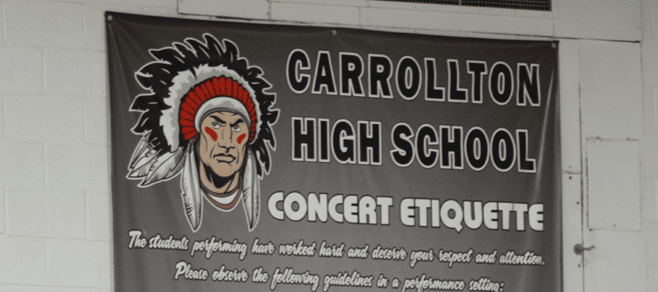 Carrollton Warriors Concert Etiquette Gym Poster