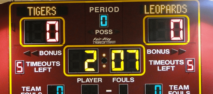 Walsh University Cavaliers Scoreboard Cecchini Center