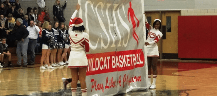 Canton South Wildcats Basketball Cheerleader Banner