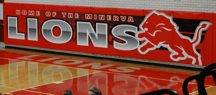 Minerva Lions Baseline Banner Gym