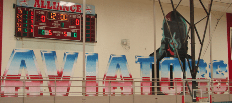 Alliance Aviators Gym Painting and Scoreboard Harry Fails Gymnasium