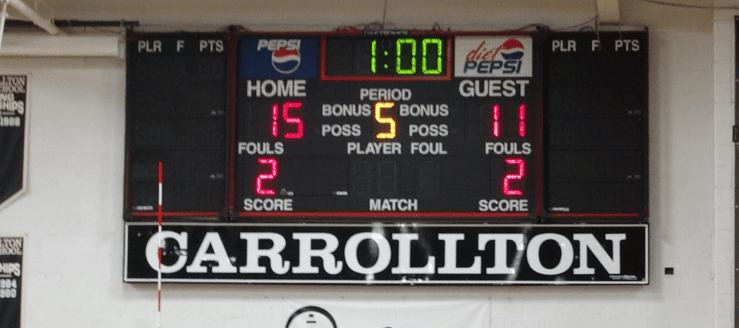 Carrollton Warriors Gym Scoreboard