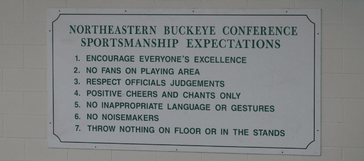 Northeastern Buckeye Conference Sportsmanship Expectations West Branch Warriors Gym