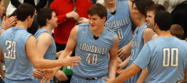 Blake Hoover Louisville Leopards at West Branch Warriors 2014 Boys Basketball