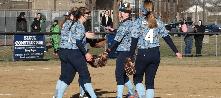 Morgan Harris & Katie Cozy Louisville Leopards Softball 2015 Vs. West Branch Warriors