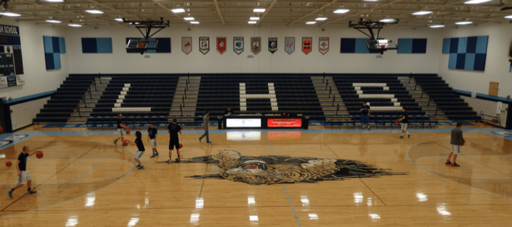 Louisville High School Gym Bleachers LHS Leopards