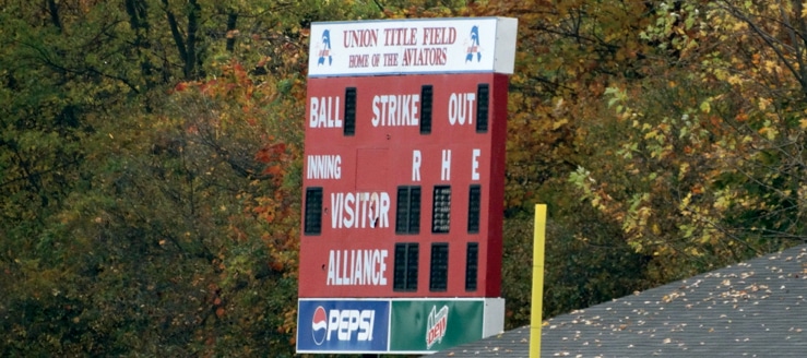 Union Title Field Scoreboard Alliance Aviators Softball
