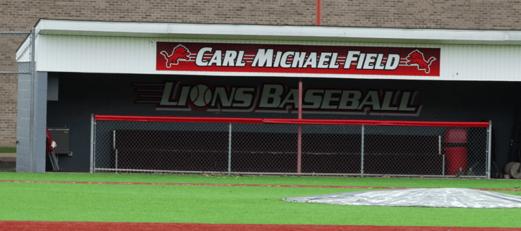 Carl Michael Field Minerva Lions Baseball Dugout