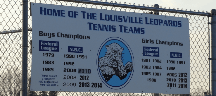 Home of the Louisville Leopards Tennis Teams Sign 2014 NBC