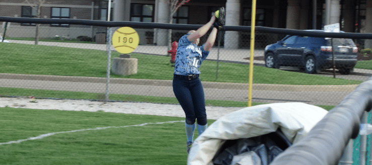 Savannah Miner Louisville Leopards Softball Catch Vs. Barberton Magics
