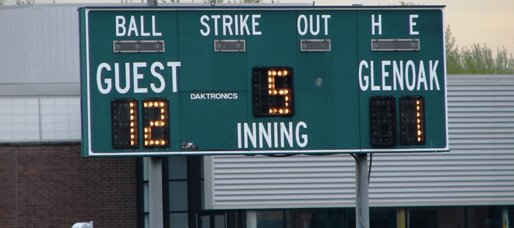 GlenOak Golden Eagles Softball Scoreboard