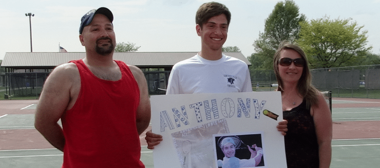 Anthony Granitsas Louisville Leopards Boys Tennis Senior Night 2015