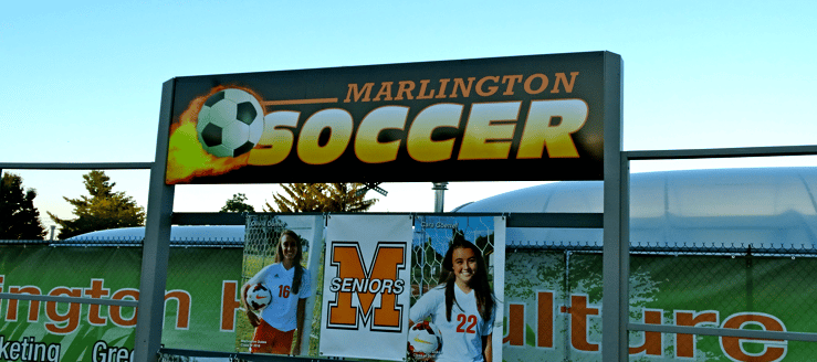 Marlington Soccer Stadium Senior Banners