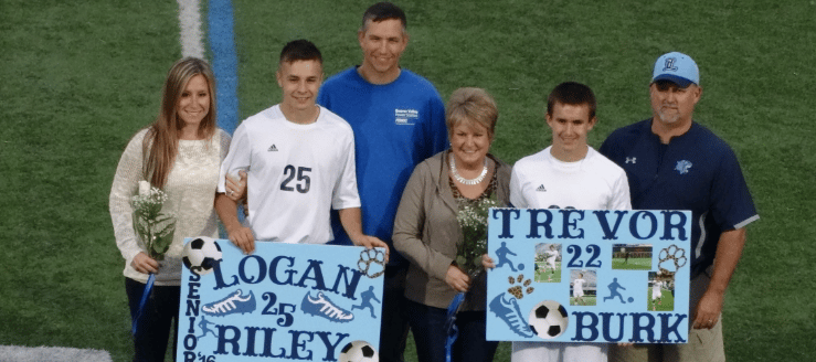Louisville Leopards Boys Soccer Seniors 2015 Logan Riley and Trevor Burk