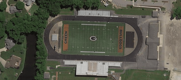 Green Memorial Stadium Aerial Shot