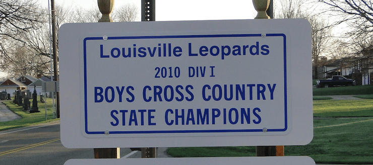 Louisville Leopards Divison I Cross Country State Champions 2010 Sign