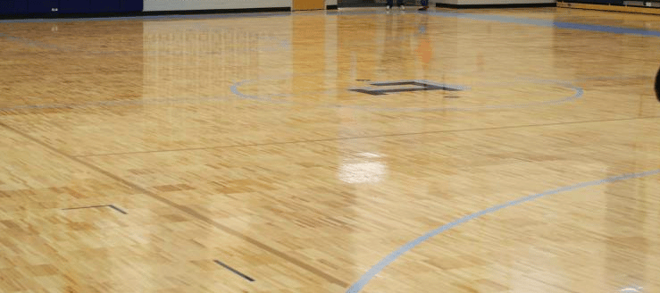Louisville Elementary Gym Floor Leopards Freshman Basketball Court