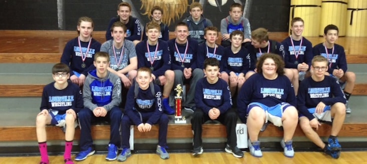 Louisville Leopards Middle School Wrestling 2015-16 NBC Champions