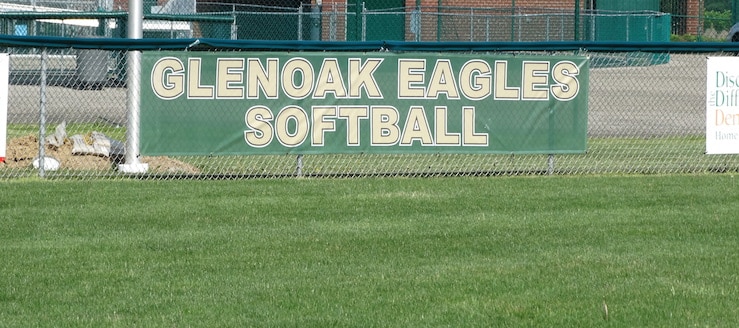 GlenOak Golden Eagles Softball Field Fence Banner