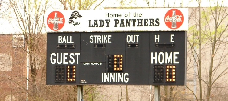 Perry Panthers Softball Scoreboard