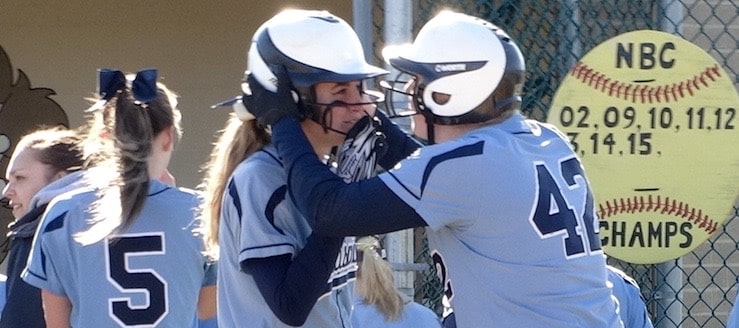 Rylee Squire and Aliyah English Louisville Leopards Softball 2016 Vs. Salem Quakers