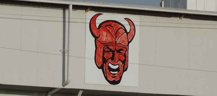 North Canton Hoover Vikings Logo at Memorial Stadium