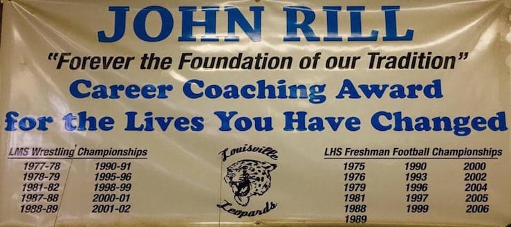 John Rill Louisville Leopards Football & Wrestling Coaching Championships