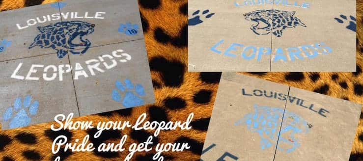 Louisville Leopards Cheerleading 2016 Fundraiser Driveway Painting