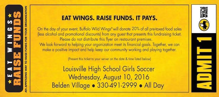 Louisville Leopards Girls Soccer Fundraiser 2016