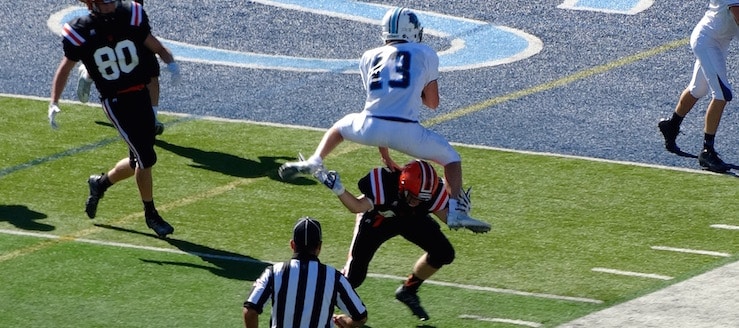 Jared Mathie Leaps Over Hoover Defender Louisville Leopards JV 2016
