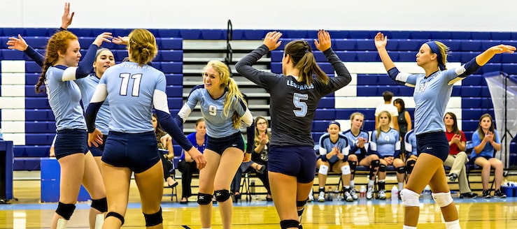 Louisville Leopards Volleyball 2016 Celebrating