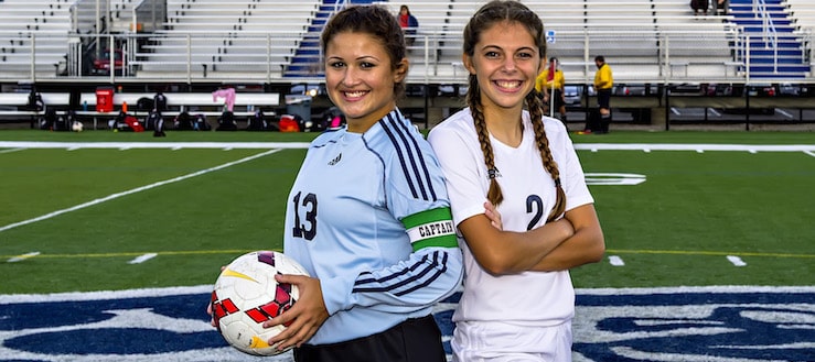 Celia Keefe & Madison Novosel Louisville Leopards Girls Soccer Senior Night 2016